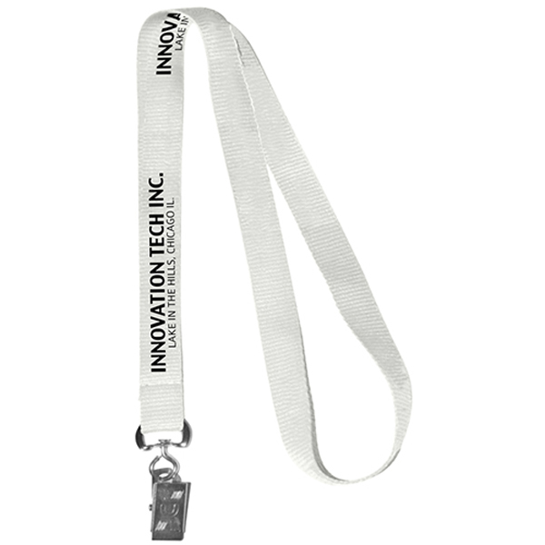 062PolyesterSilkscreenLanyard-White