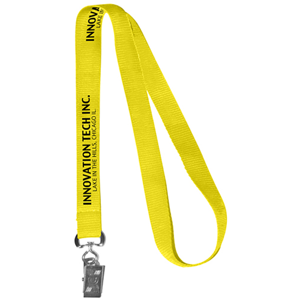 062PolyesterSilkscreenLanyard-Yellow