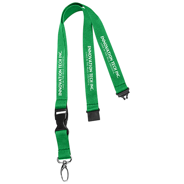 075LanyardwithBuckleReleaseandSafety-Lime