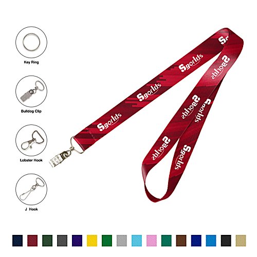 1’’ Full Color Dye-Sublimated Lanyard