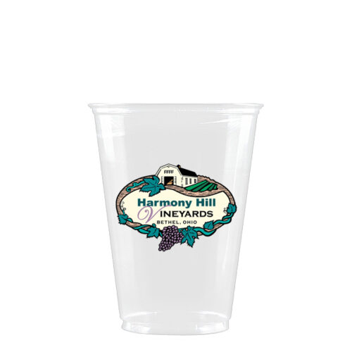 10 oz Full Color Clear Soft Sided Plastic Cup