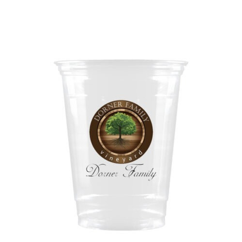 12 oz Full Color Clear Soft Sided Plastic Cup