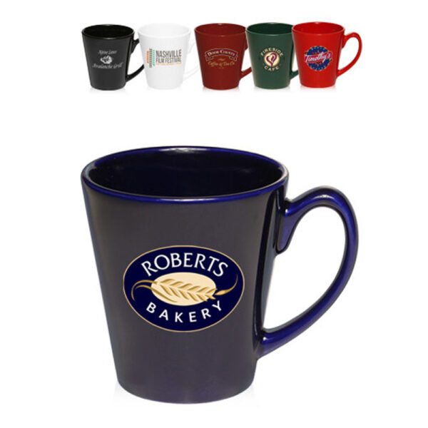 12 oz. Glossy Ceramic Latte Coffee Mugs