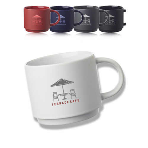 14 oz. Stackable Ceramic Mugs