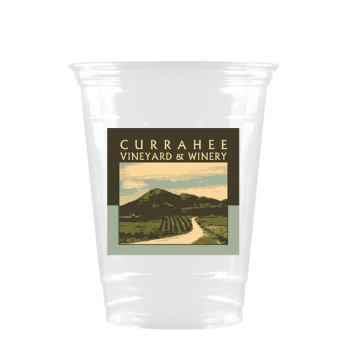 16 oz Full Color Clear Soft Sided Plastic Cup
