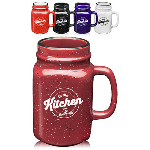 16 oz. Savannah Speckle Ceramic Mason Jars