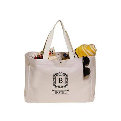 18W x 13H inch Snap Button Heavy Cotton Beach Bags