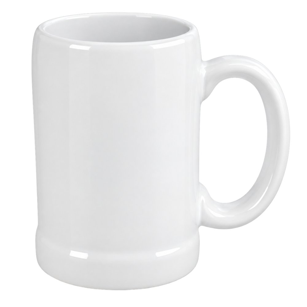 20 oz Cermaic Stein Mug White