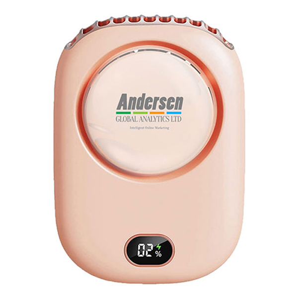 2000mAhPortableNeckFanwithAdjustableLanyardandBracket-Pink