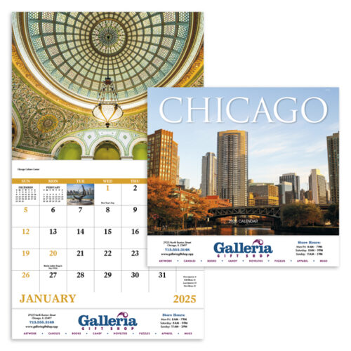 Chicago 13 Month Stapled Calendar