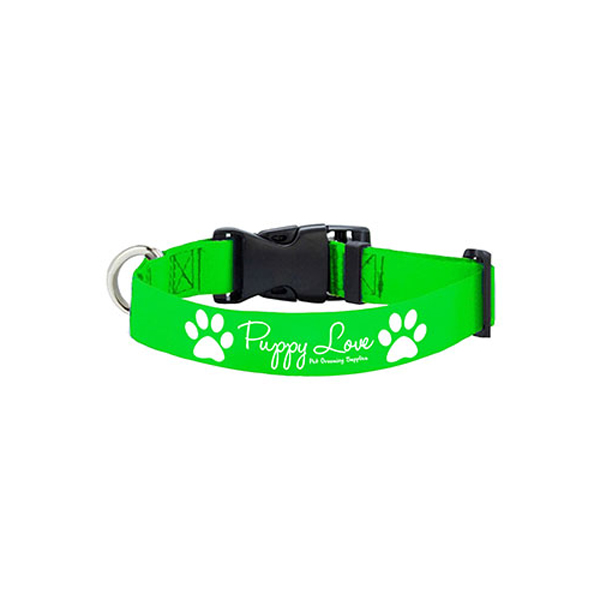 20LHeavyDutyPetCollarwithBuckleRelease-Lime