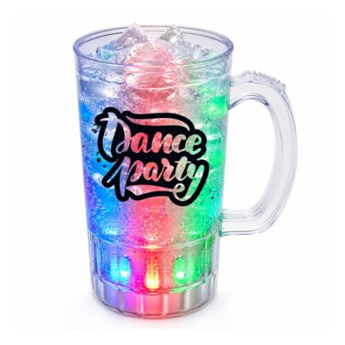 22 oz Light Up LED Plastic Semi Fluted Mug