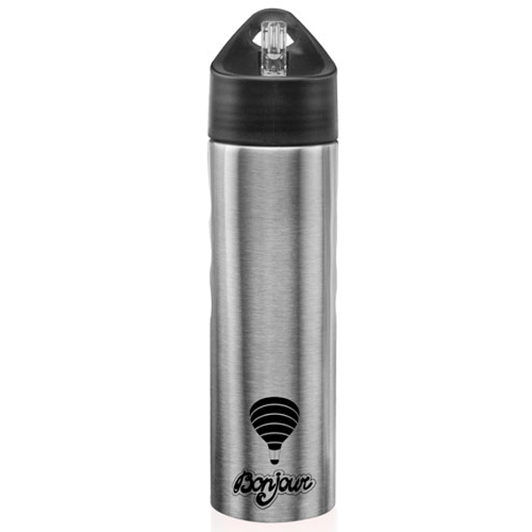 25ozSlimStainlessSteelWaterBottles-Silver