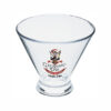3 oz Plastic Clear Stemless Martini Glass