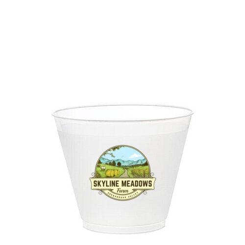 3.5 oz Full Color Frosted Soft Sided Plastic Cup