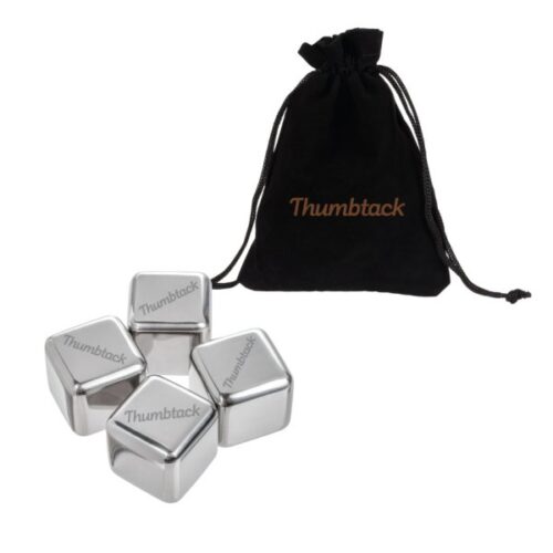 4 Pack Stainless Steel Whiskey Ice Cube Set