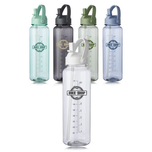 40 oz. Stella Plastic Water Bottle with Measurements