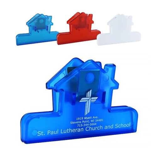 4" House Shaped Bag Clip