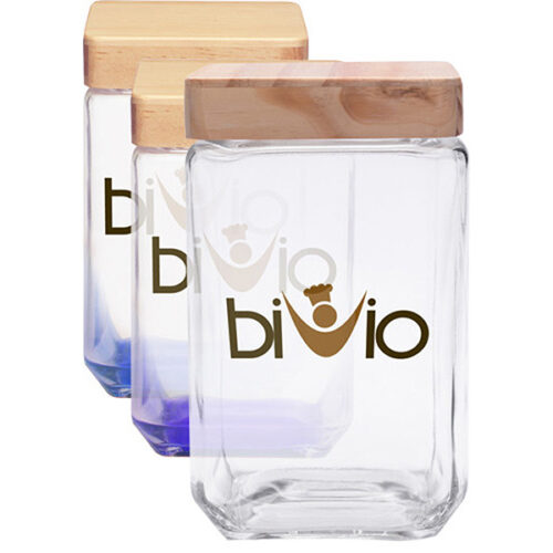 54 oz. Glass Candy Jars with Wooden Lid