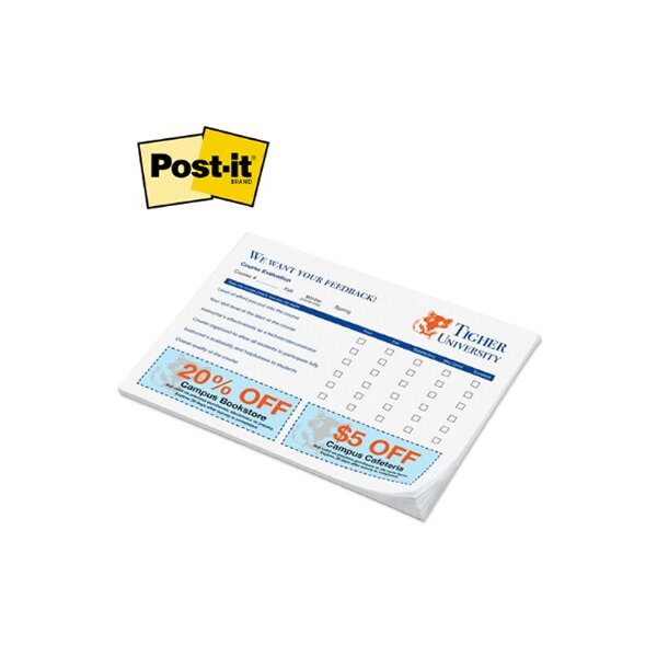 Post-it® Custom Printed 6" x 8" Adhesive Notes
