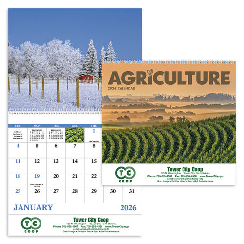 Agriculture 13 Month Spiral Calendar