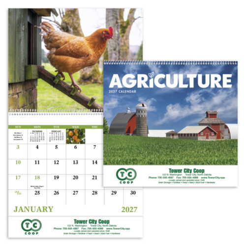 Agriculture 13 Month Spiral Calendar