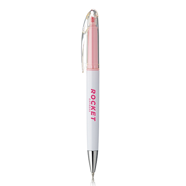 AppletonClickActionBallPointPenwithHighlighter-PINK