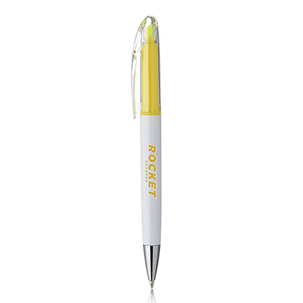 AppletonClickActionBallPointPenwithHighlighter-YELLOW