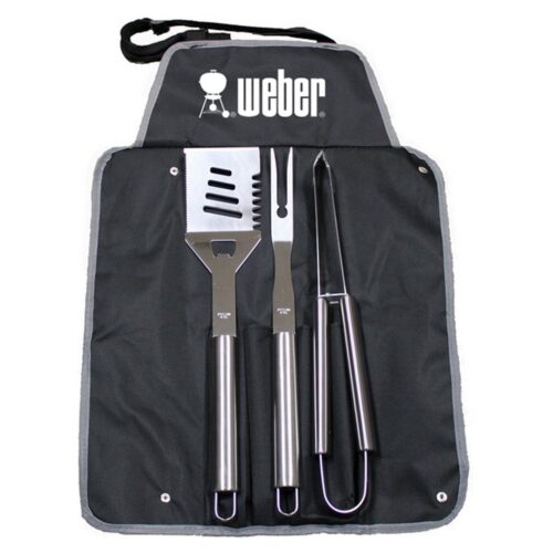 BBQ Grill 4 Piece Stainless Steel Zippered Apron Set