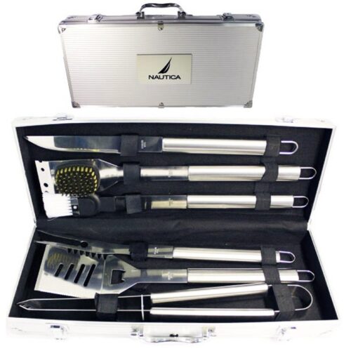 BBQ Grill 6 Piece Stainless Steel Case Set