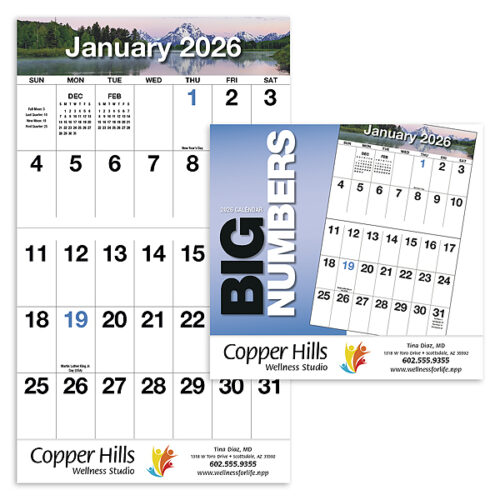 Big Numbers Appointment Calendar