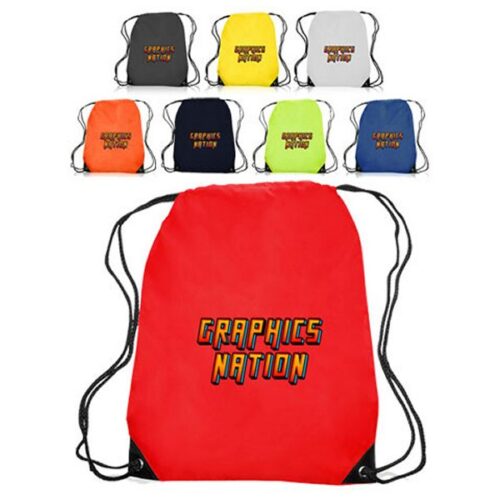 Black Trim Drawstring Bags
