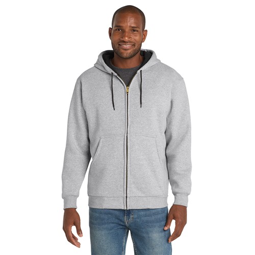 Cornerstone Heavyweight Full-Zip Hooded Sweatshirt With Thermal Lining