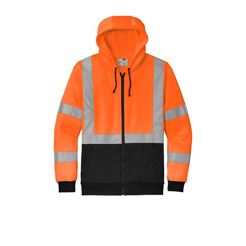 Cornerstone Ansi 107 Class 3 Heavy-Duty Fleece Full-Zip Hoodie