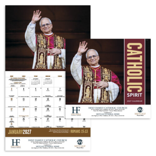 Catholic Spirit 13 Month Stapled Calendar