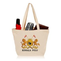 Cotton Canvas Totes with Zipper Closure