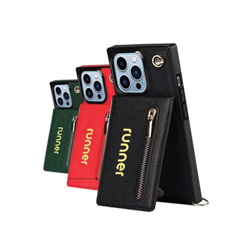 Crossbody Lanyard Leather Phone Wallet Case for iPhone 11/12/13