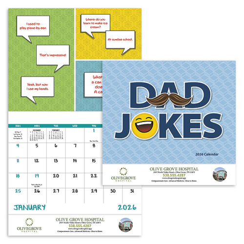 Dad Jokes 13 Month Stapled Calendar