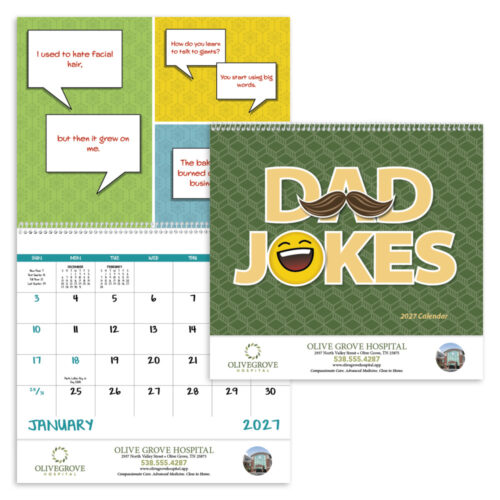 Dad Jokes 13 Month Spiral Calendar