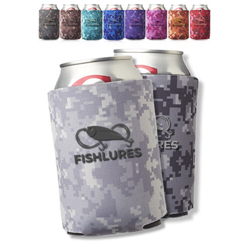 Digital Pattern Foam Can Coolers