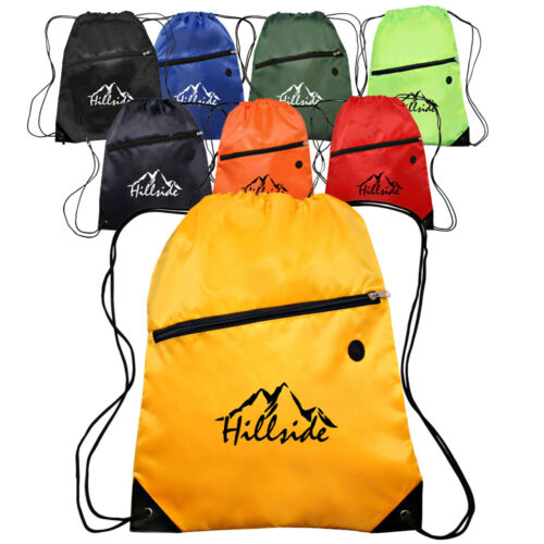 Custom Drawstring Bags with Pocket