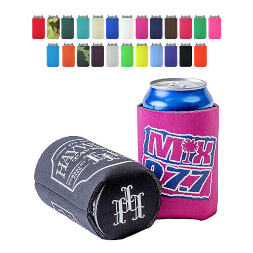 Foam Collapsible Bottom Print Can Cooler