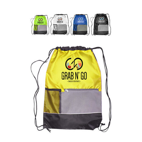 Front Pocket Drawstring Backpacks