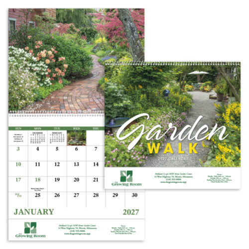 Garden Walk 13 Month Spiral Calendar