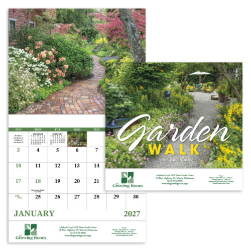 Garden Walk 13 Month Stapled Calendar