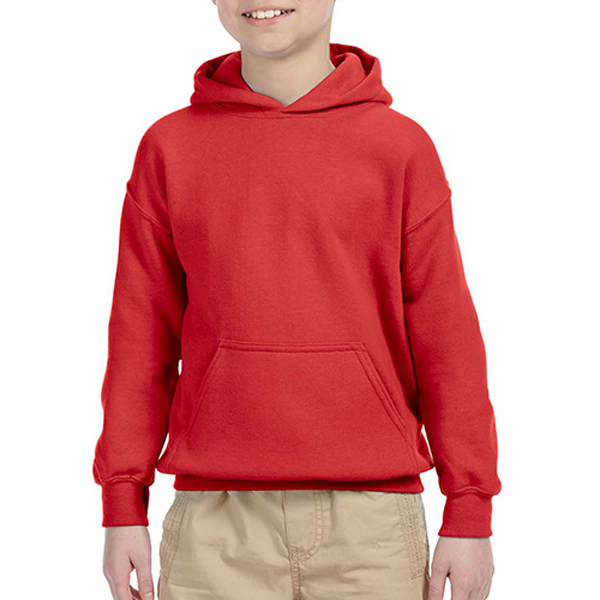 GildanHeavyBlendYouthHoodedSweatshirts-Red