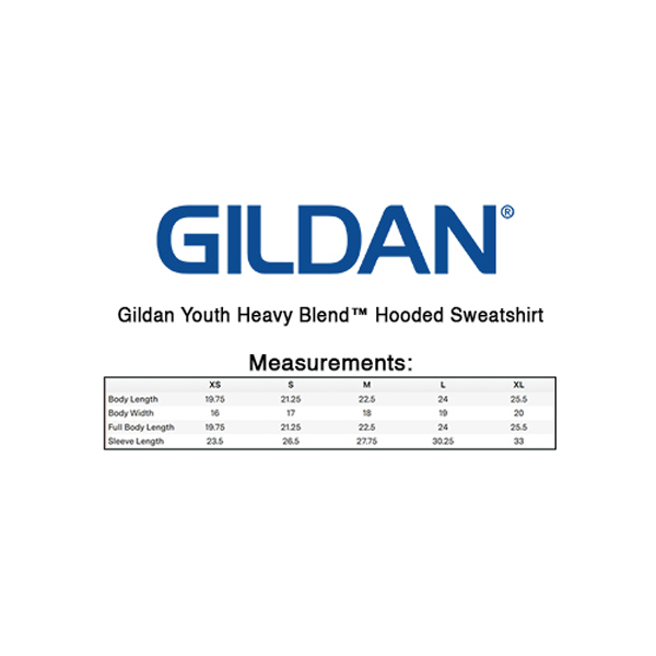 GildanHeavyBlendYouthHoodedSweatshirts-Size