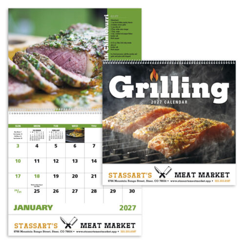 Grilling 13 Month Spiral Calendar