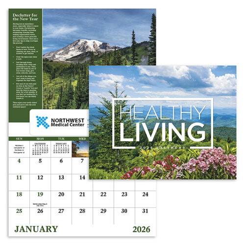 Healthy Living 13 Month Window Calendar
