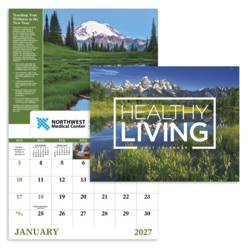 Healthy Living 13 Month Window Calendar